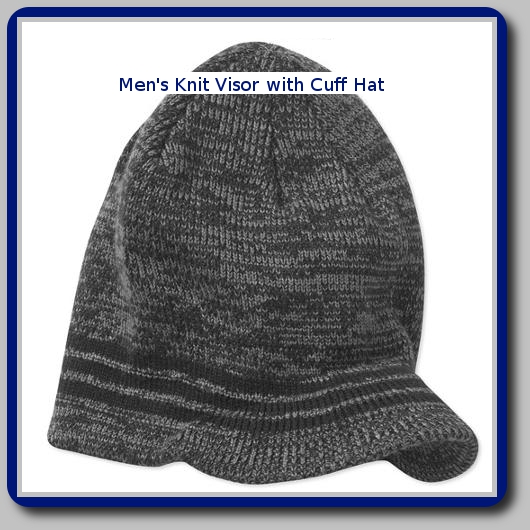 Men's Knit Visor with Cuff Hat