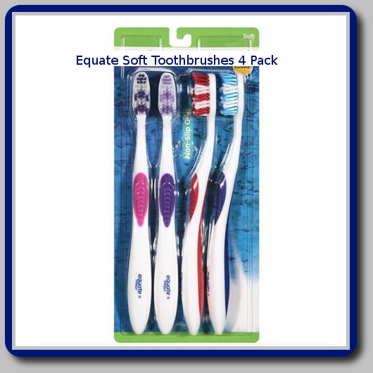 Equate Soft Toothbrush 4 Pack