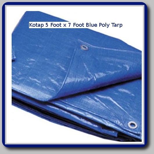 5 foot x 7 foot Blue Poly Tarp